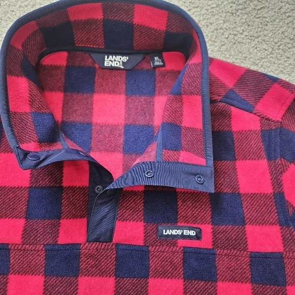 Men's Lands' End Snap-Neck Fleece Pullover XL NWOTs - Picture 4 of 6